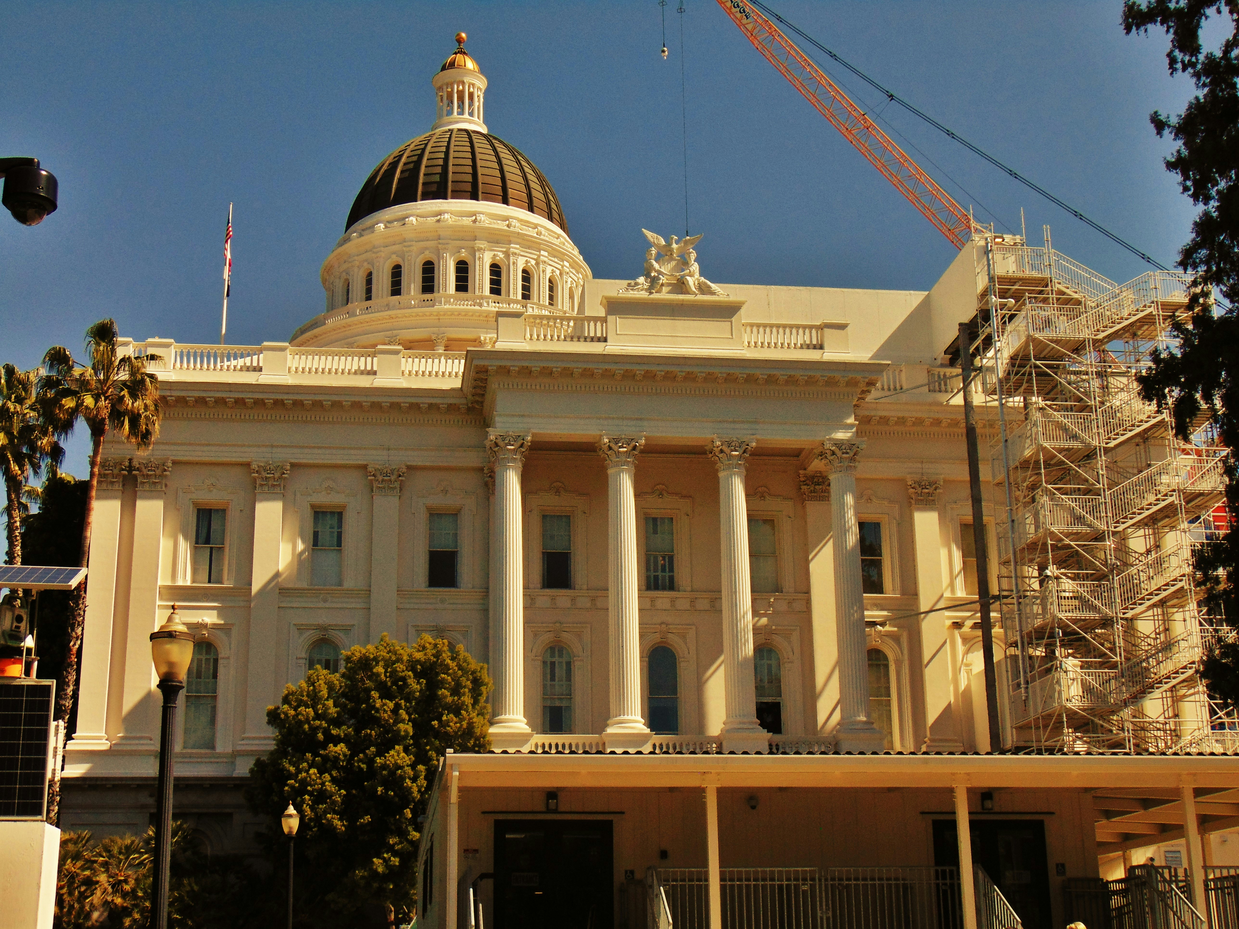 The california state capitol building is shown.
