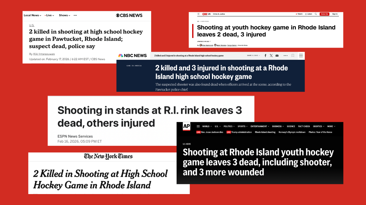 Rhode Island Hockey Game Shooting Raises Questions About Media Coverage